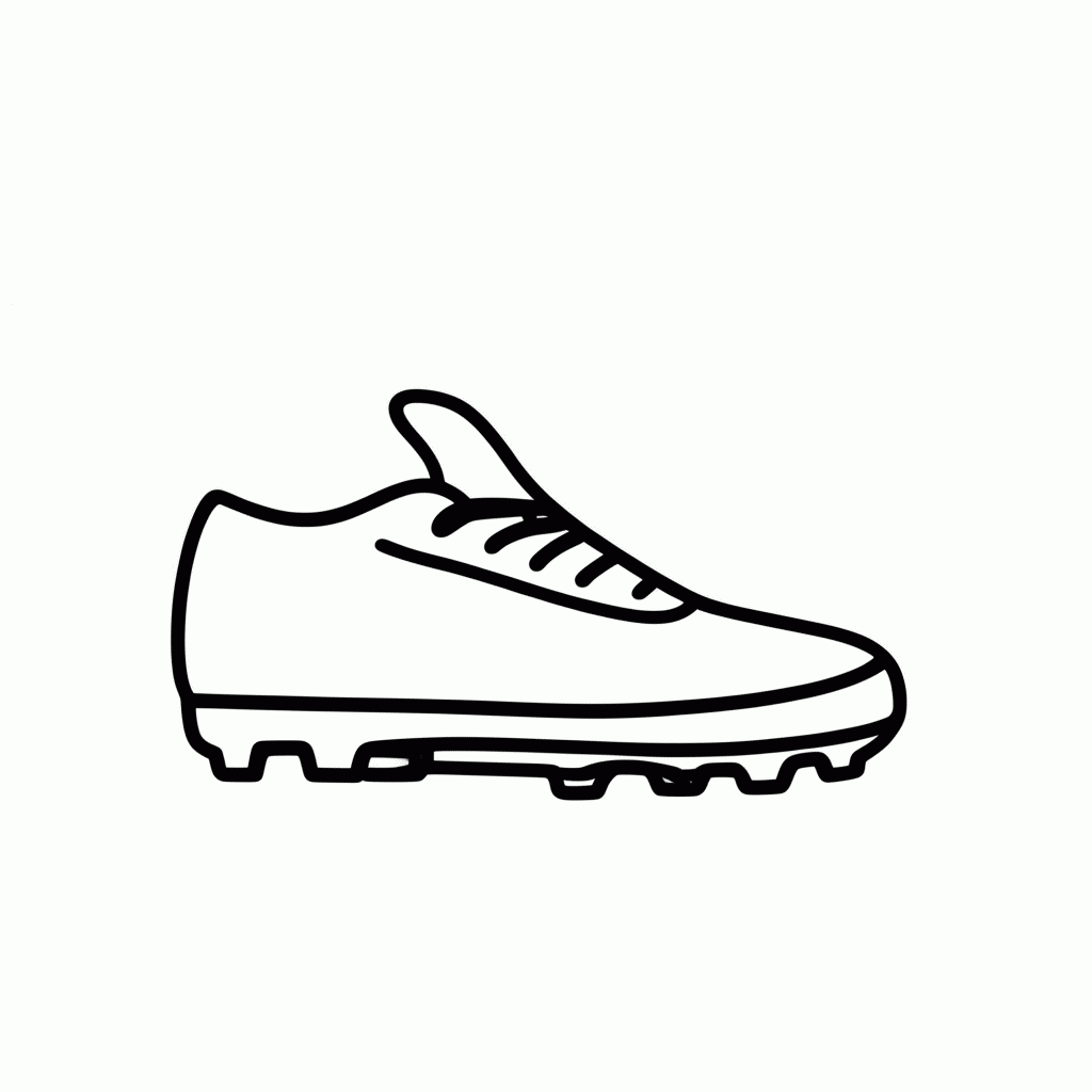 Desenho de Chuteira De Grama para colorir e imprimir grátis em folha A4