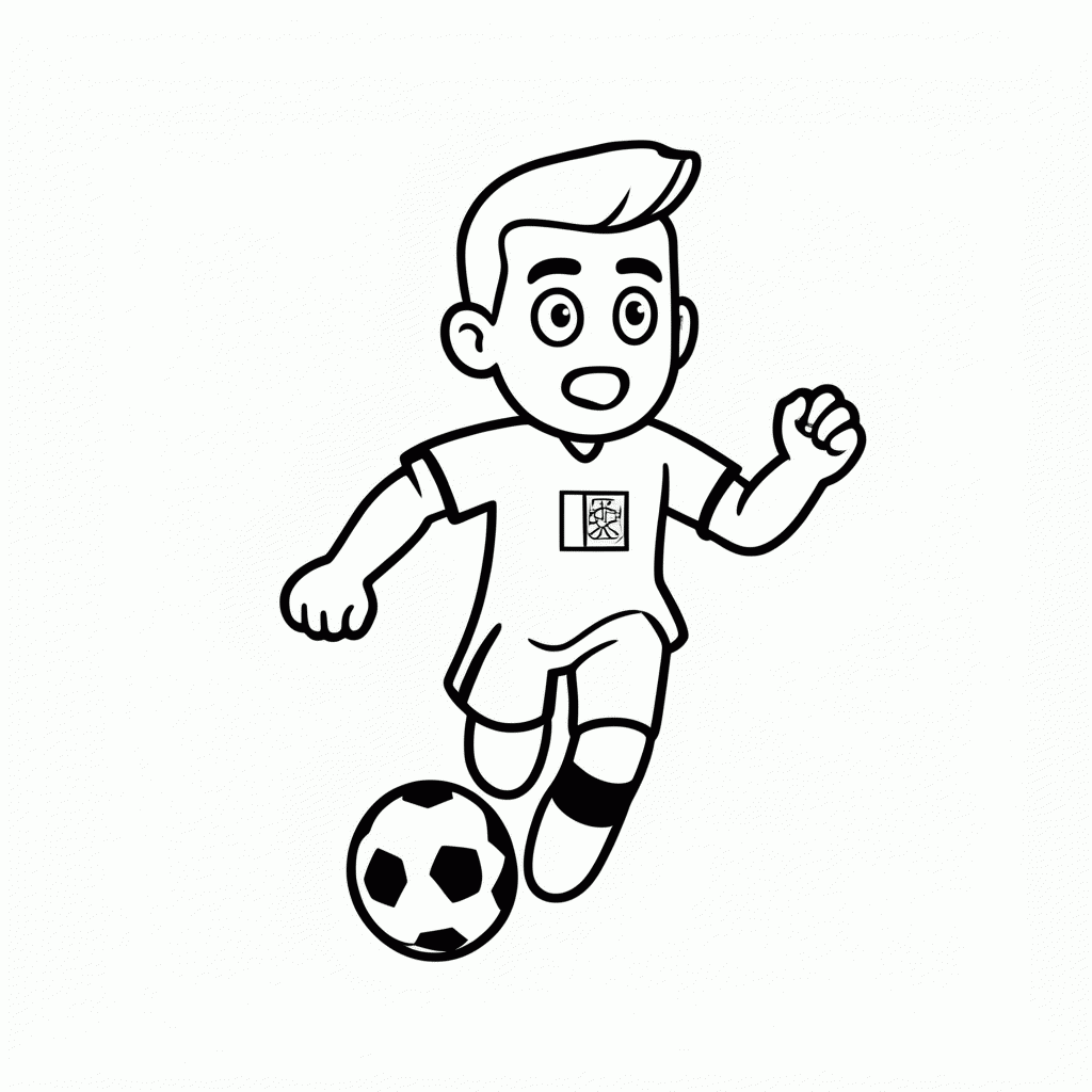 Desenho de Cristiano Ronaldo Portugal para colorir e imprimir grátis em folha A4