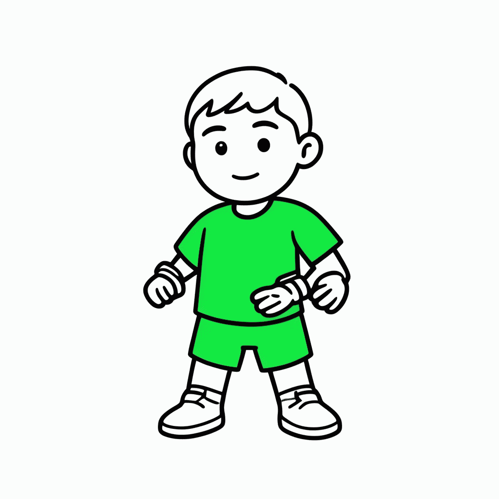 Desenho de Ederson Goleiro para colorir e imprimir grátis em folha A4