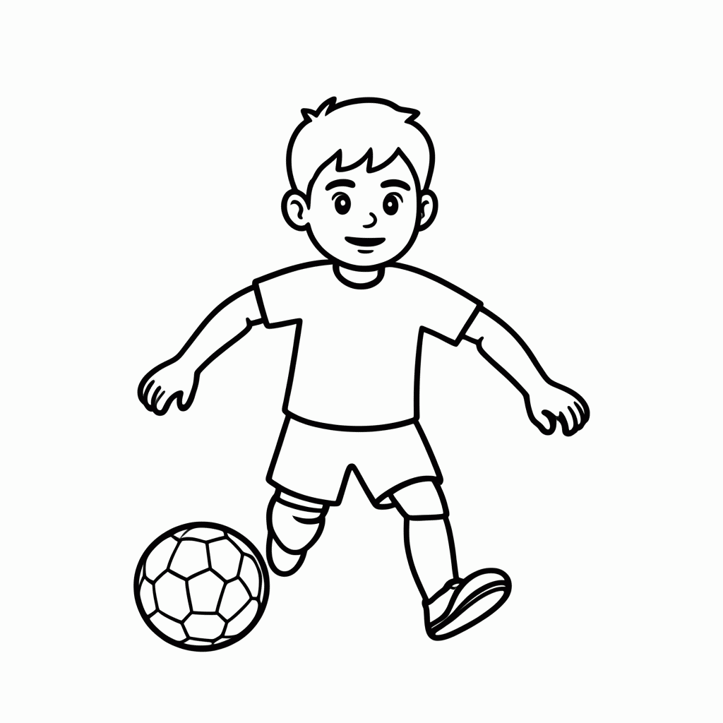 Desenho de Endrick Jovem para colorir e imprimir grátis em folha A4