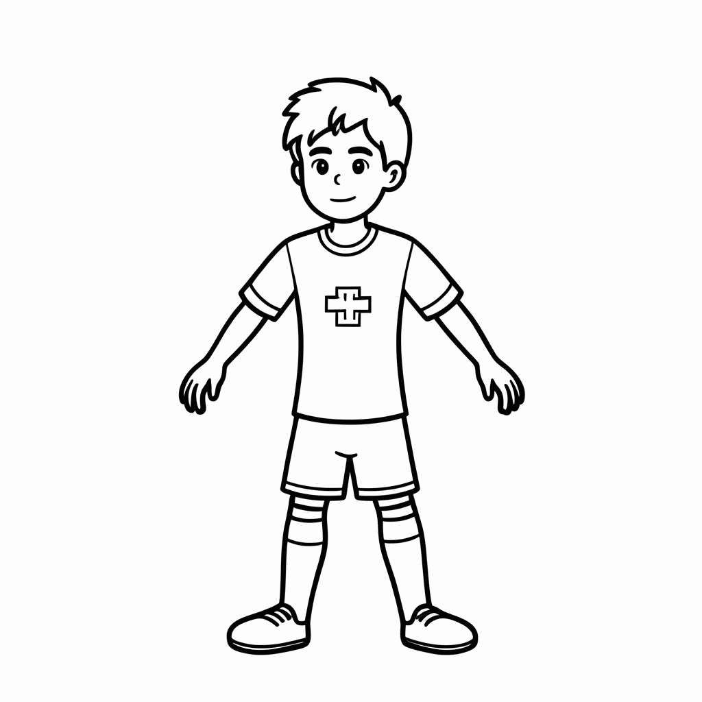 Desenho de Erling Haaland Noruega para colorir e imprimir grátis em folha A4