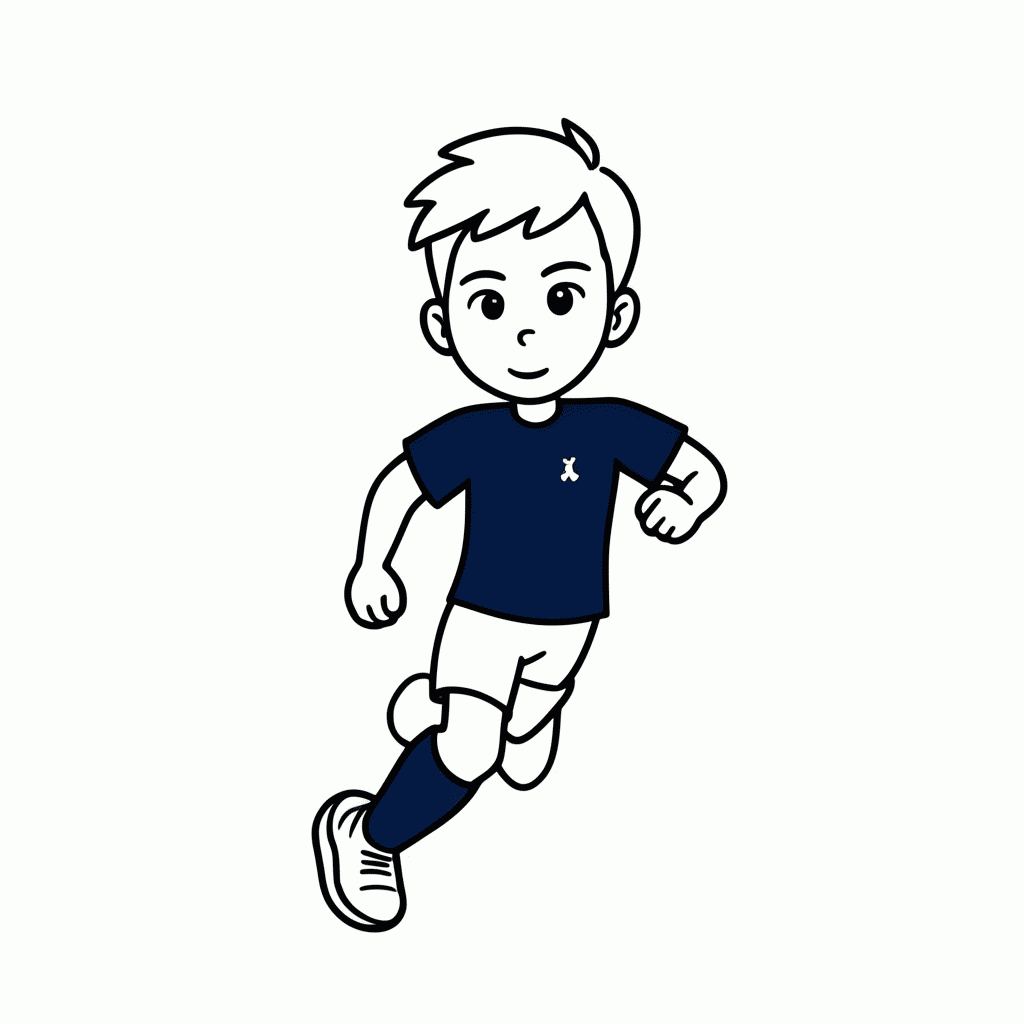 Desenho de Kylian Mbappe Franca para colorir e imprimir grátis em folha A4