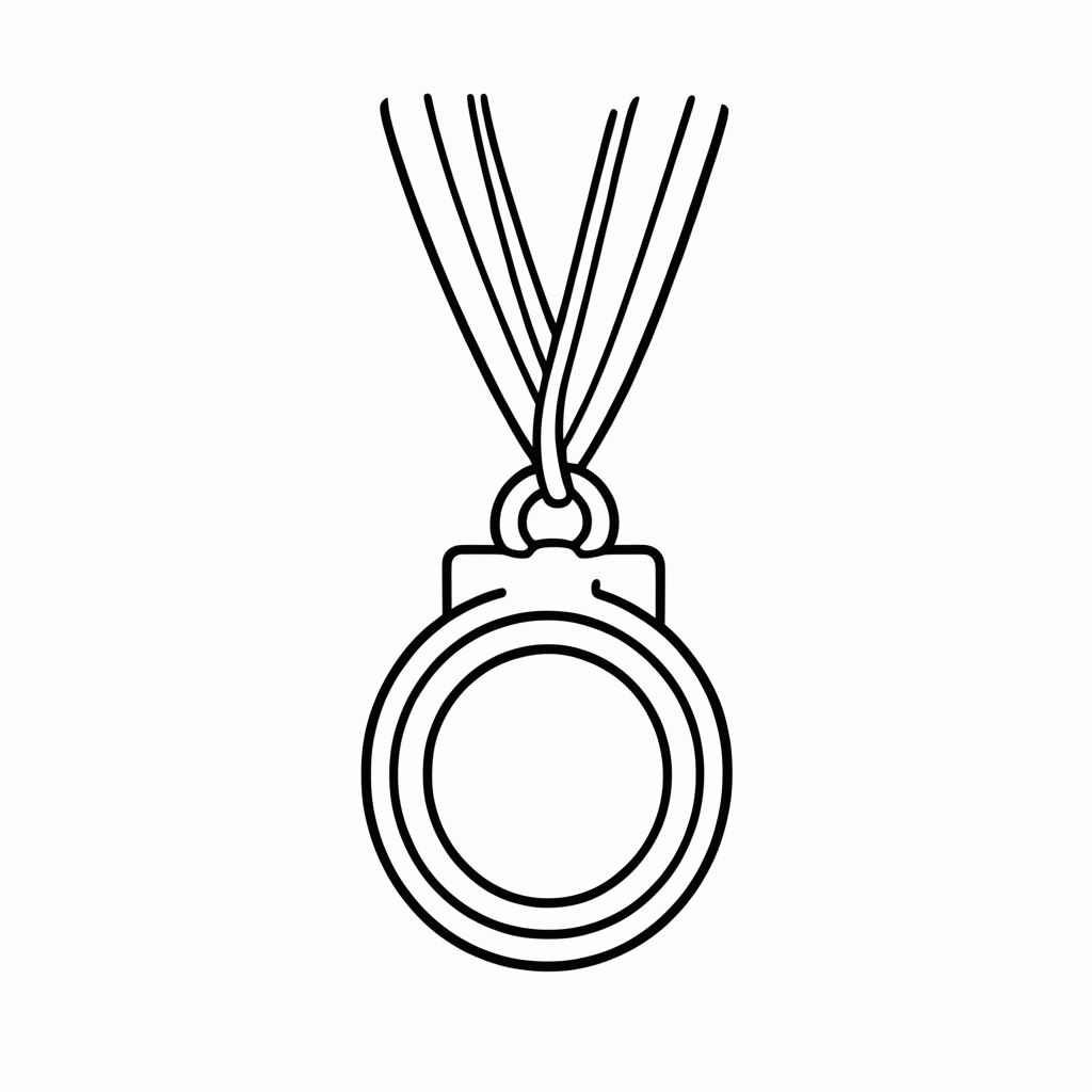 Desenho de Medalha De Ouro para colorir e imprimir grátis em folha A4