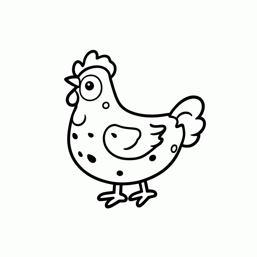 Desenho de Pintinho Amarelinho para colorir e imprimir grátis em folha A4