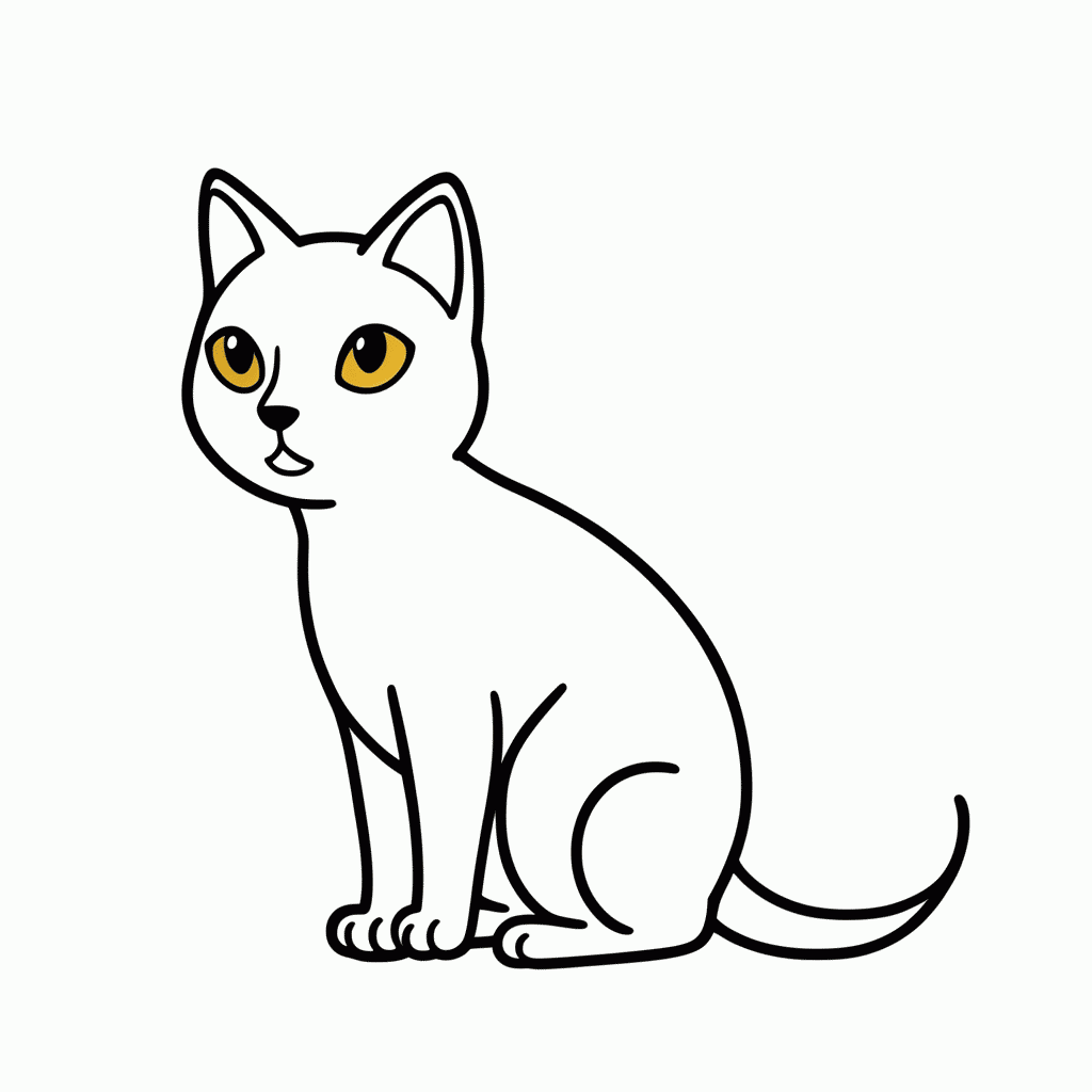 Desenho de Bombay Preto para colorir e imprimir grátis em folha A4