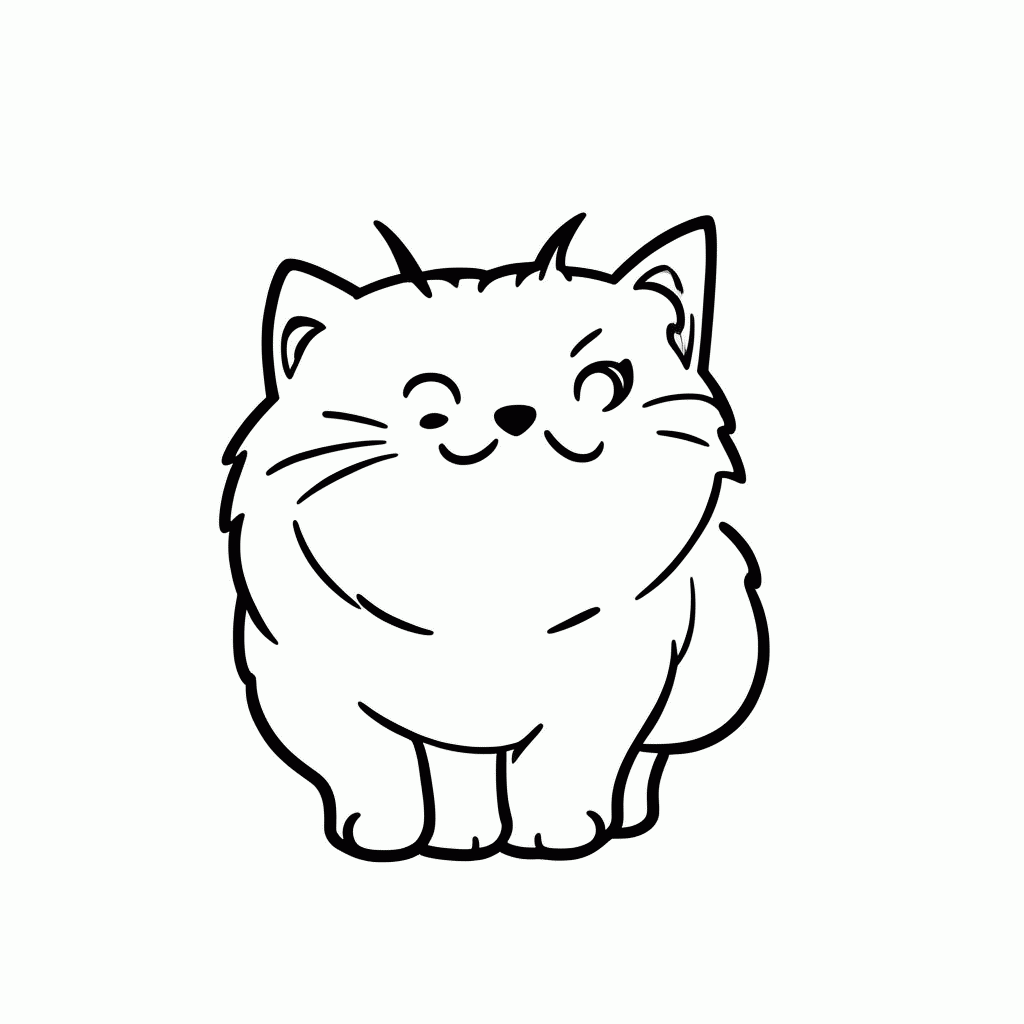 Desenho de Maine Coon Grande para colorir e imprimir grátis em folha A4