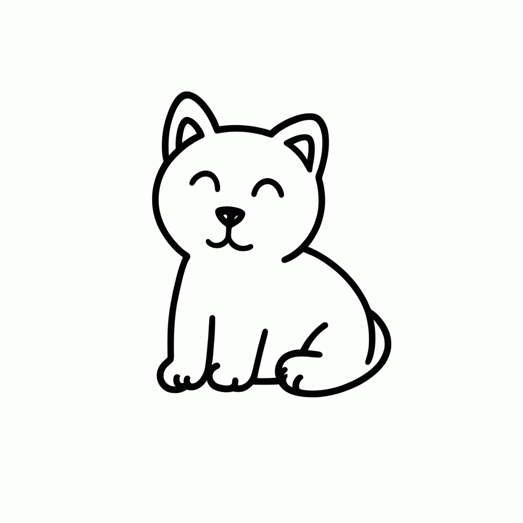 Desenho de Ragdoll Relaxado para colorir e imprimir grátis em folha A4