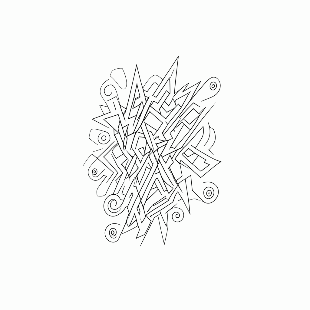 Desenho de Padrão Geométrico abstrato 1 para colorir e imprimir grátis em folha A4