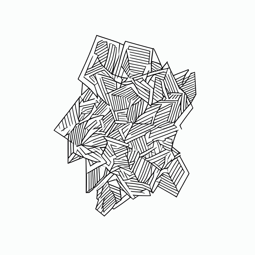 Desenho de Padrão Geométrico abstrato 2 para colorir e imprimir grátis em folha A4