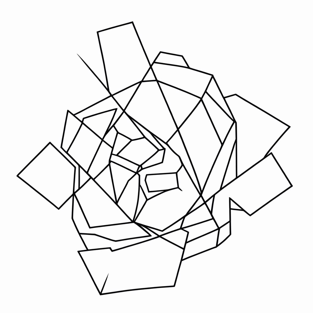 Desenho de Padrão Geométrico abstrato 4 para colorir e imprimir grátis em folha A4