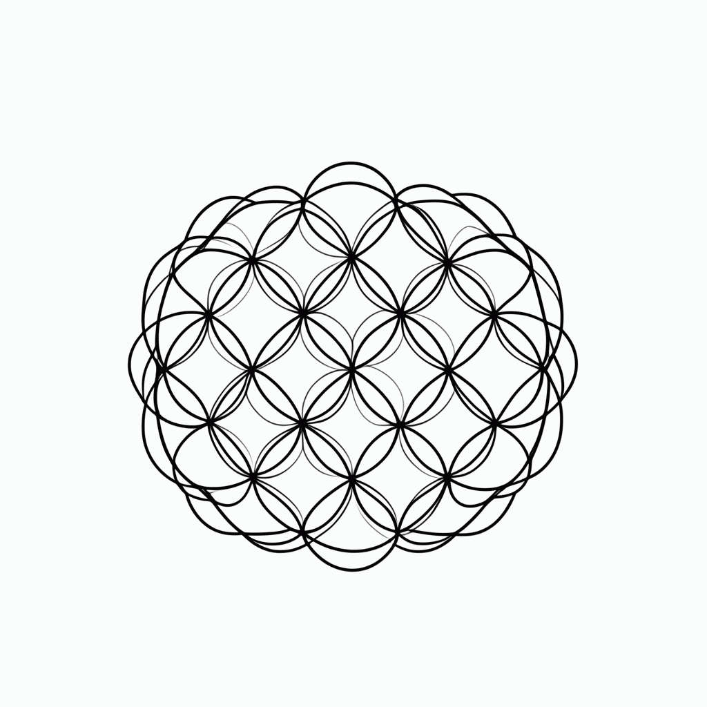 Desenho de Padrão Geométrico circulos 2 para colorir e imprimir grátis em folha A4