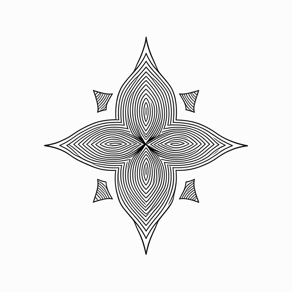 Desenho de Padrão Geométrico estrelas 1 para colorir e imprimir grátis em folha A4