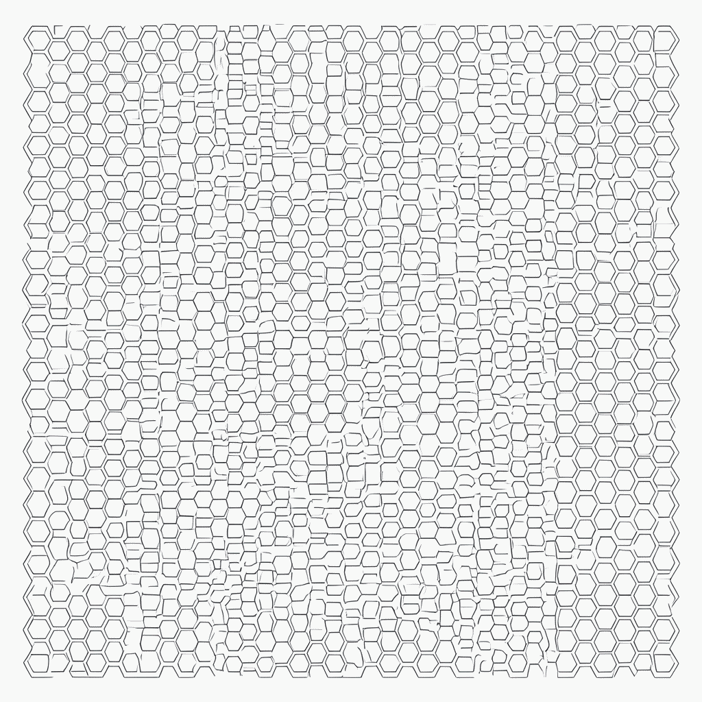 Desenho de Padrão Geométrico hexagonal 2 para colorir e imprimir grátis em folha A4
