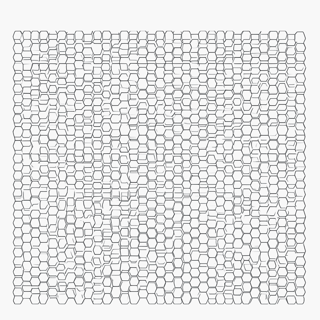 Desenho de Padrão Geométrico hexagonal 3 para colorir e imprimir grátis em folha A4