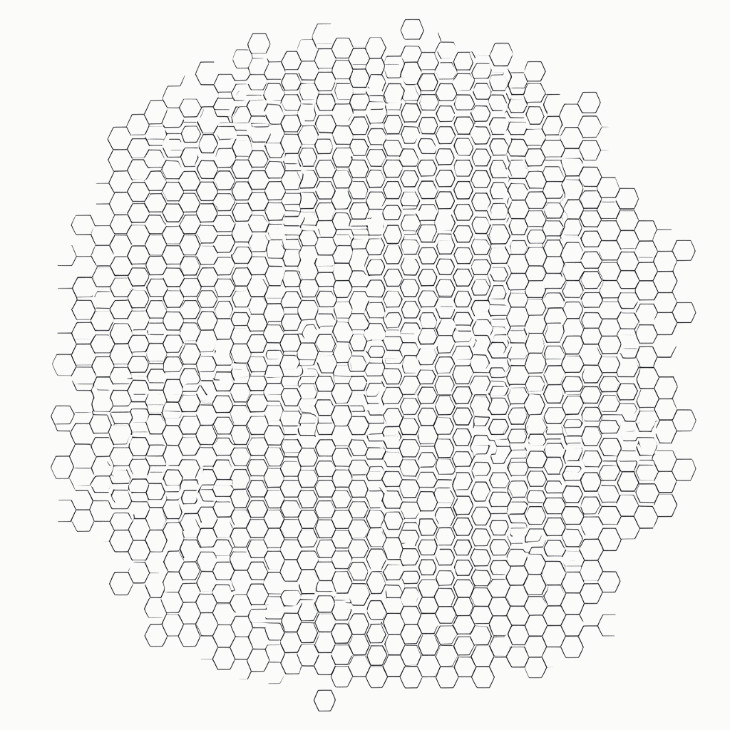 Desenho de Padrão Geométrico hexagonal 4 para colorir e imprimir grátis em folha A4