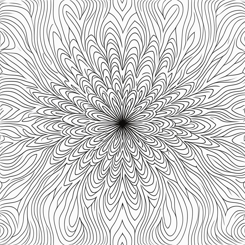 Desenho de Padrão Geométrico op-art 1 para colorir e imprimir grátis em folha A4