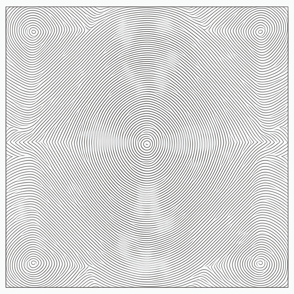 Desenho de Padrão Geométrico op-art 2 para colorir e imprimir grátis em folha A4