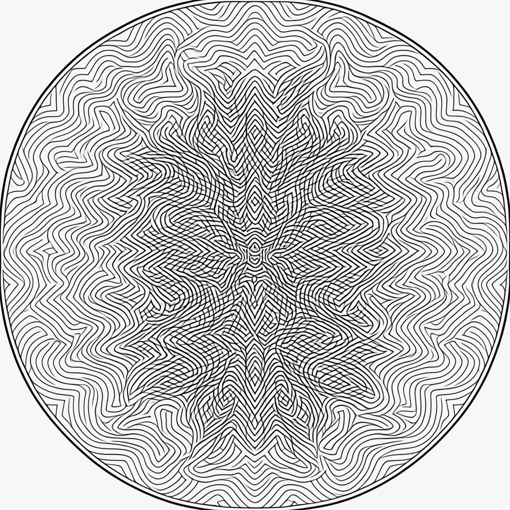 Desenho de Padrão Geométrico op-art 3 para colorir e imprimir grátis em folha A4