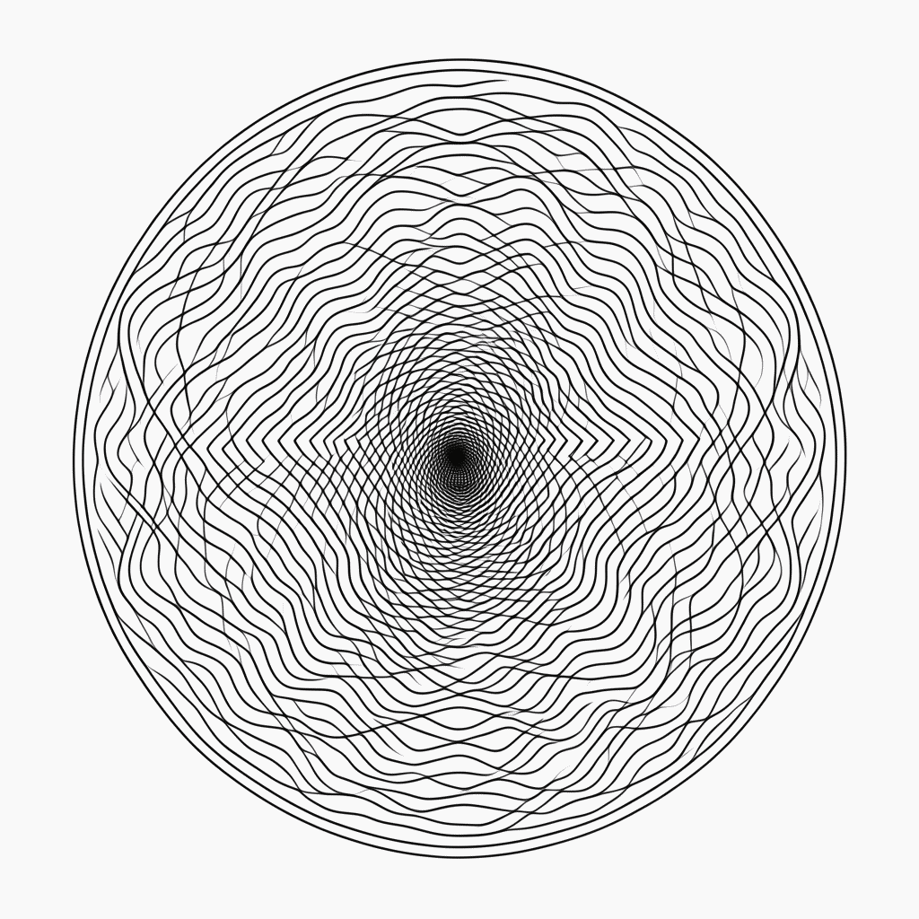 Desenho de Padrão Geométrico op-art 4 para colorir e imprimir grátis em folha A4