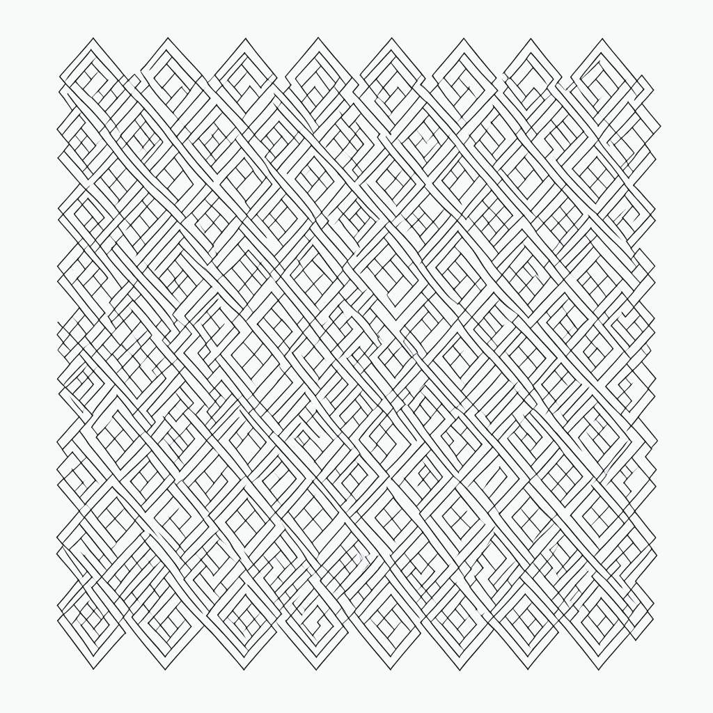 Desenho de Padrão Geométrico rombos 3 para colorir e imprimir grátis em folha A4