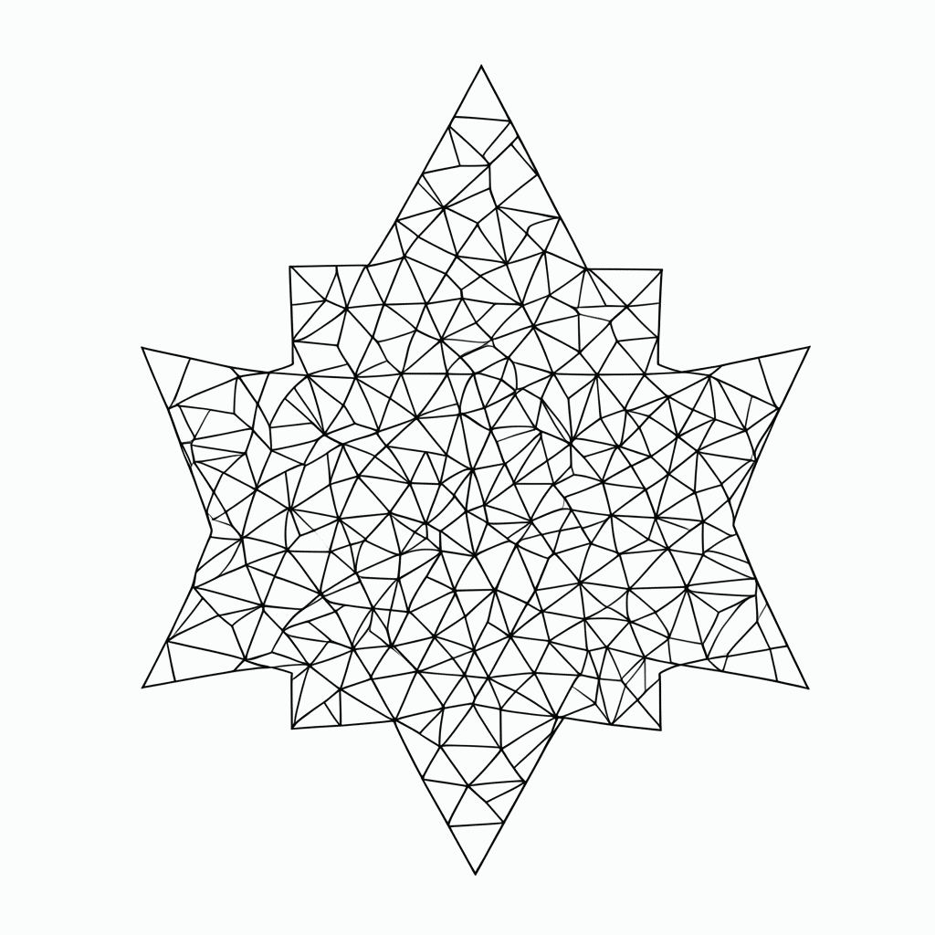Desenho de Padrão Geométrico triangulos 1 para colorir e imprimir grátis em folha A4