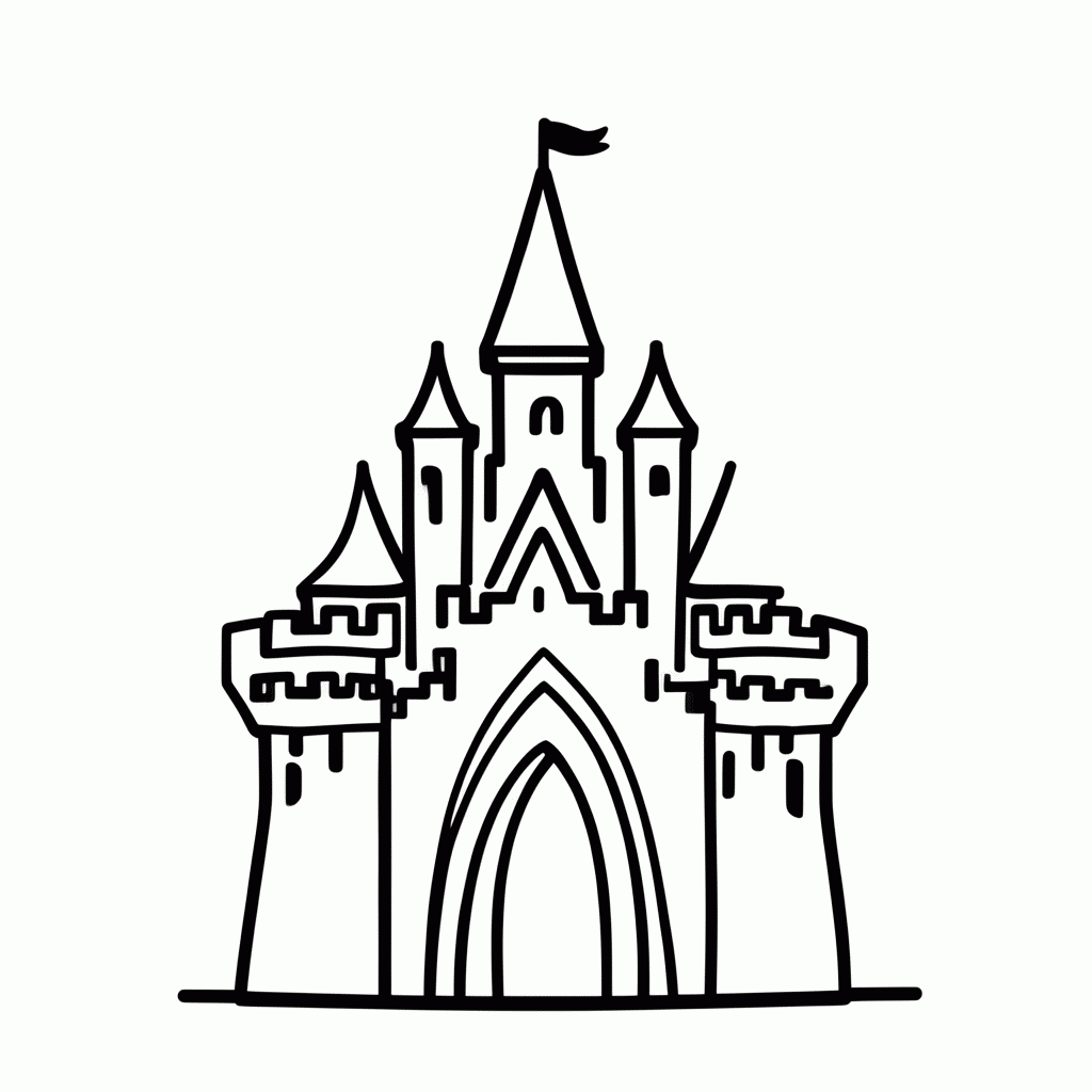 Desenho de Castelo Vampiro para colorir e imprimir grátis em folha A4