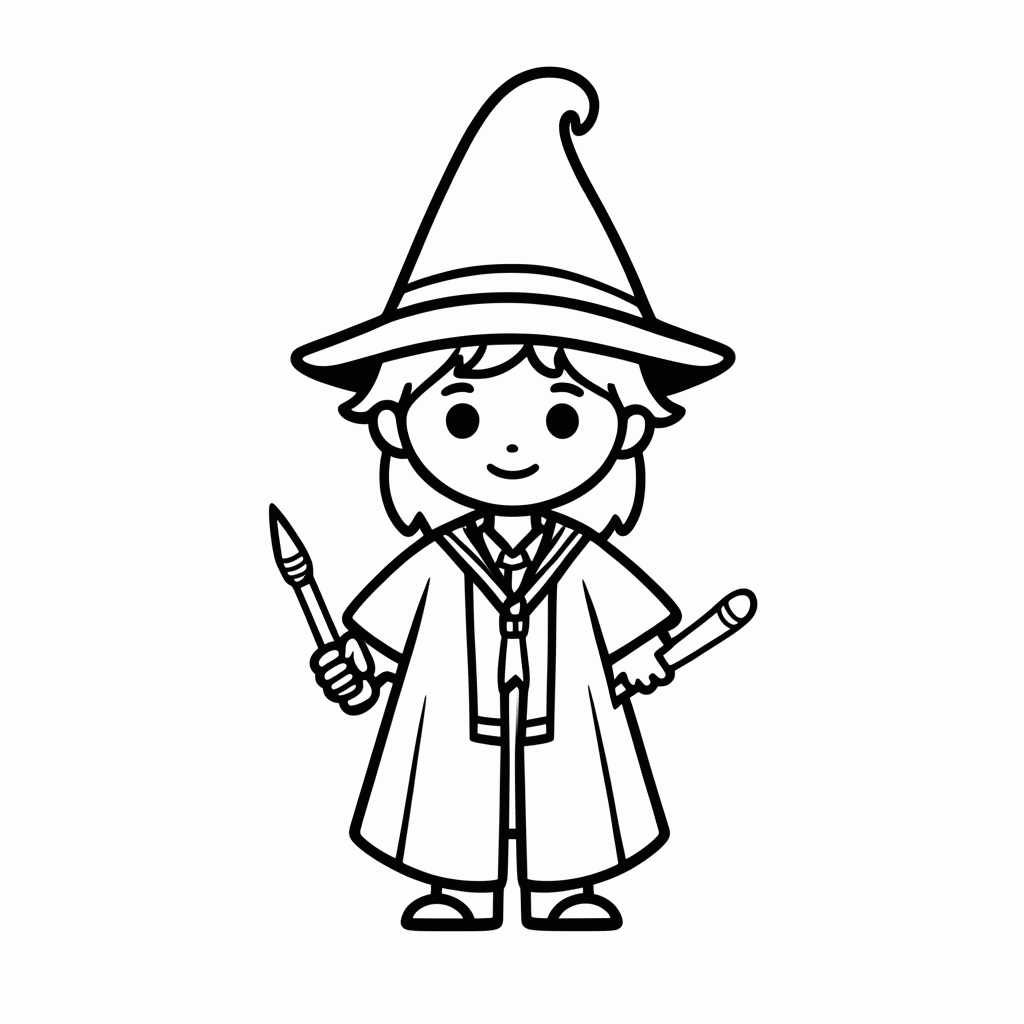 Desenho de Chapeu Seletor para colorir e imprimir grátis em folha A4