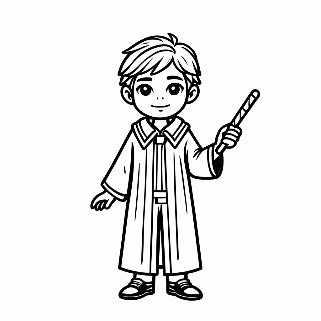 Desenho de Draco Malfoy para colorir e imprimir grátis em folha A4