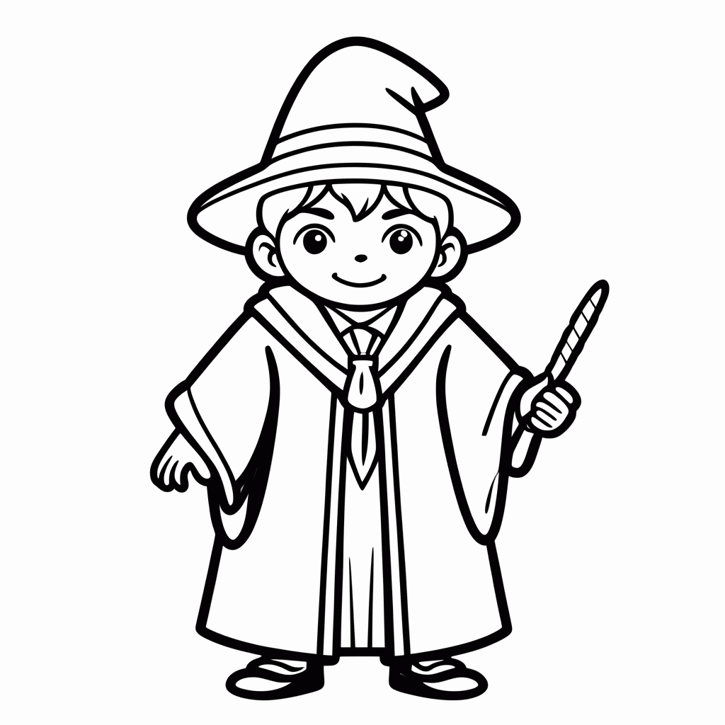Desenho de Dumbledore Diretor para colorir e imprimir grátis em folha A4