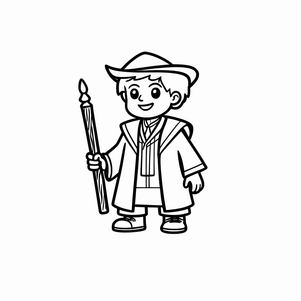 Desenho de Expresso Hogwarts para colorir e imprimir grátis em folha A4