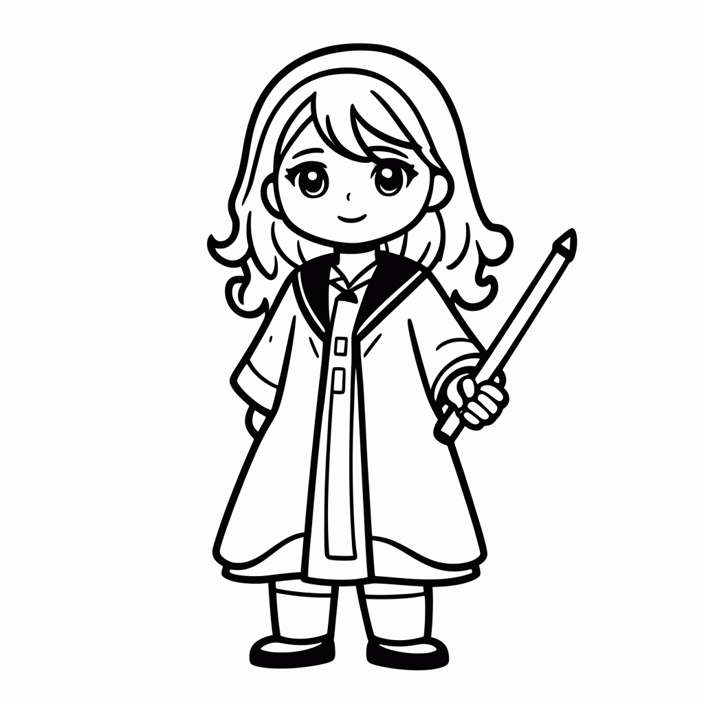 Desenho de Ginny Weasley para colorir e imprimir grátis em folha A4