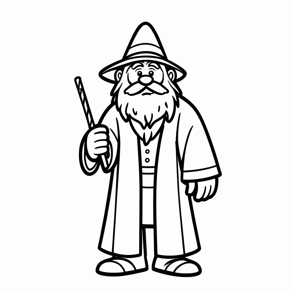 Desenho de Hagrid Meio Gigante para colorir e imprimir grátis em folha A4