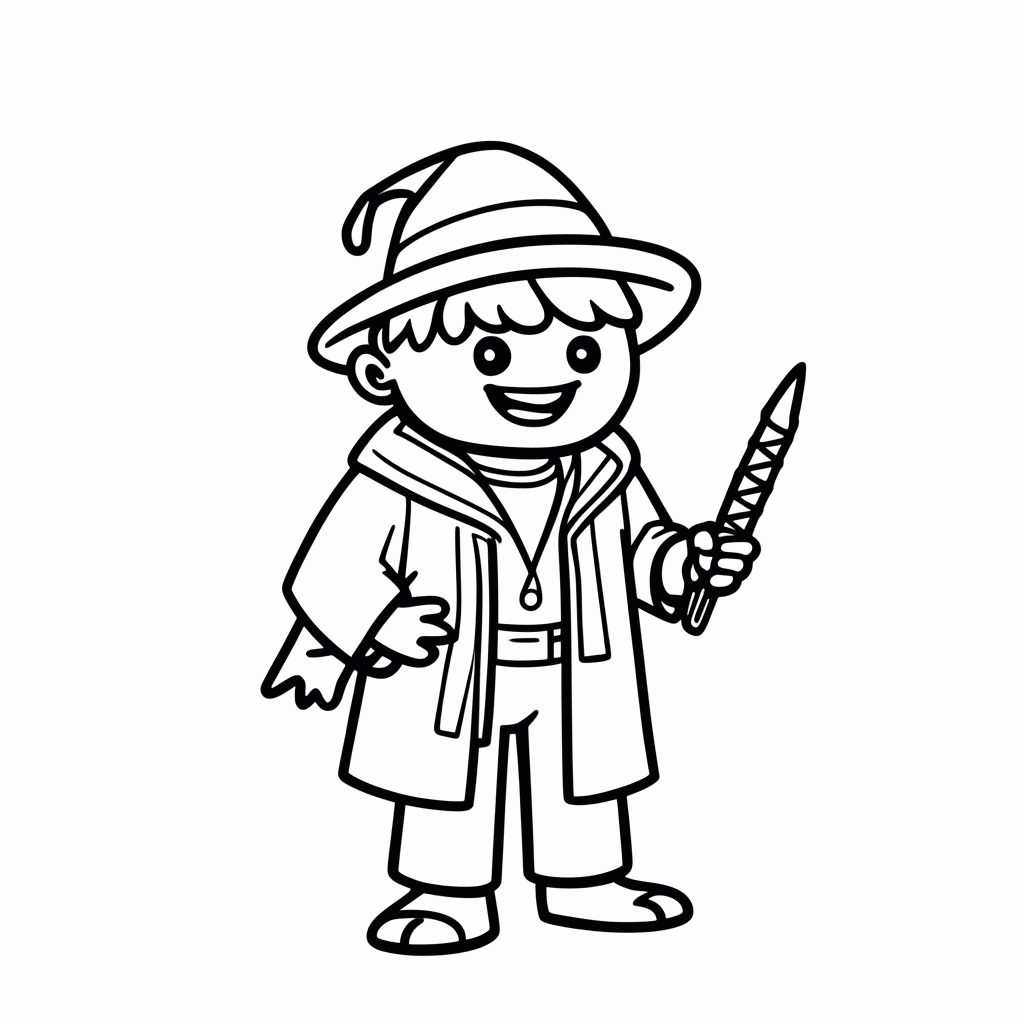 Desenho de Monstro Livro para colorir e imprimir grátis em folha A4