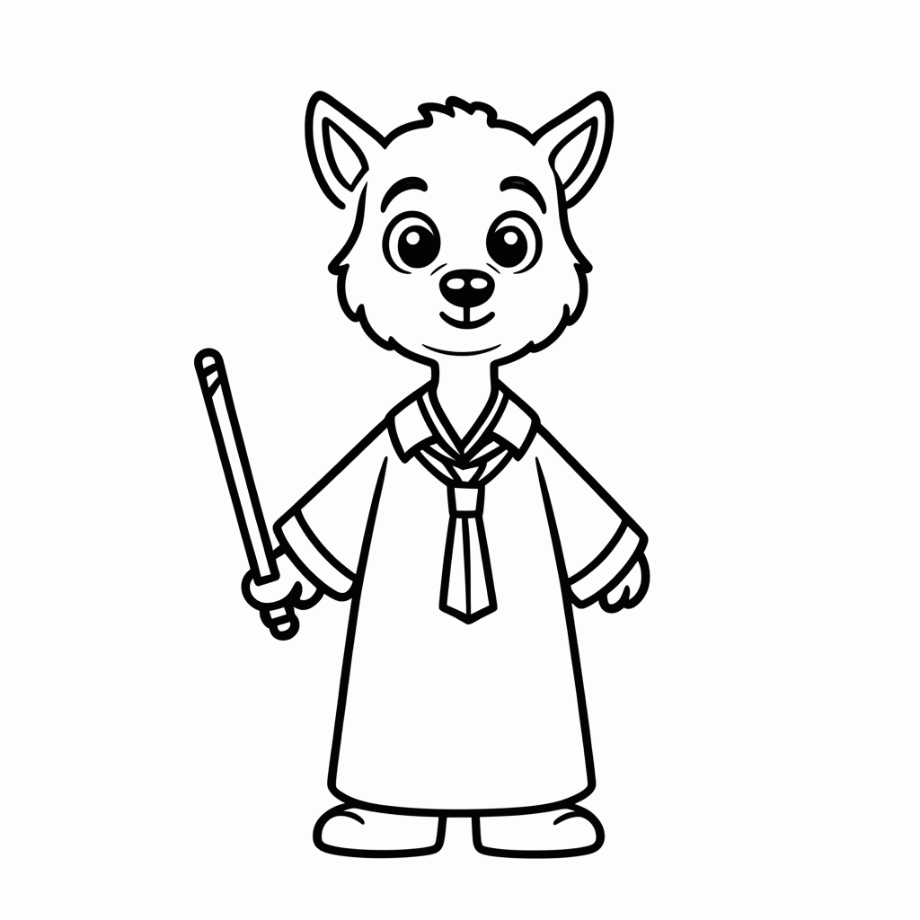 Desenho de Sirius Black Cao para colorir e imprimir grátis em folha A4