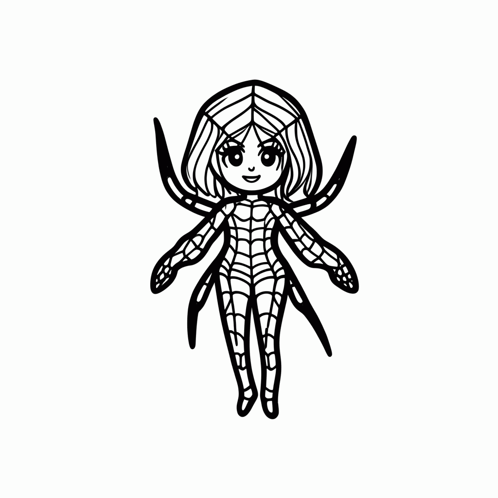 Desenho de Mary Jane Namorada para colorir e imprimir grátis em folha A4