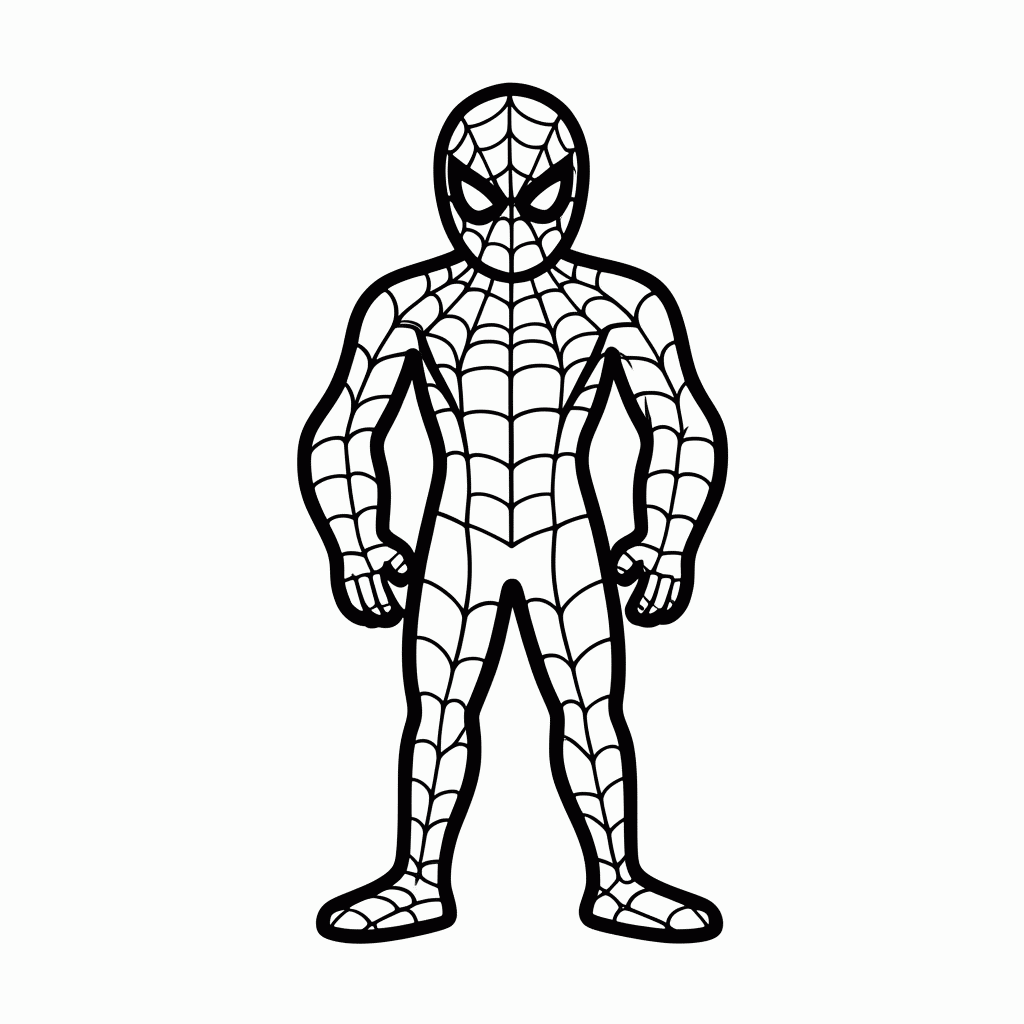 Desenho de Spider Man 2099 Futurista para colorir e imprimir grátis em folha A4