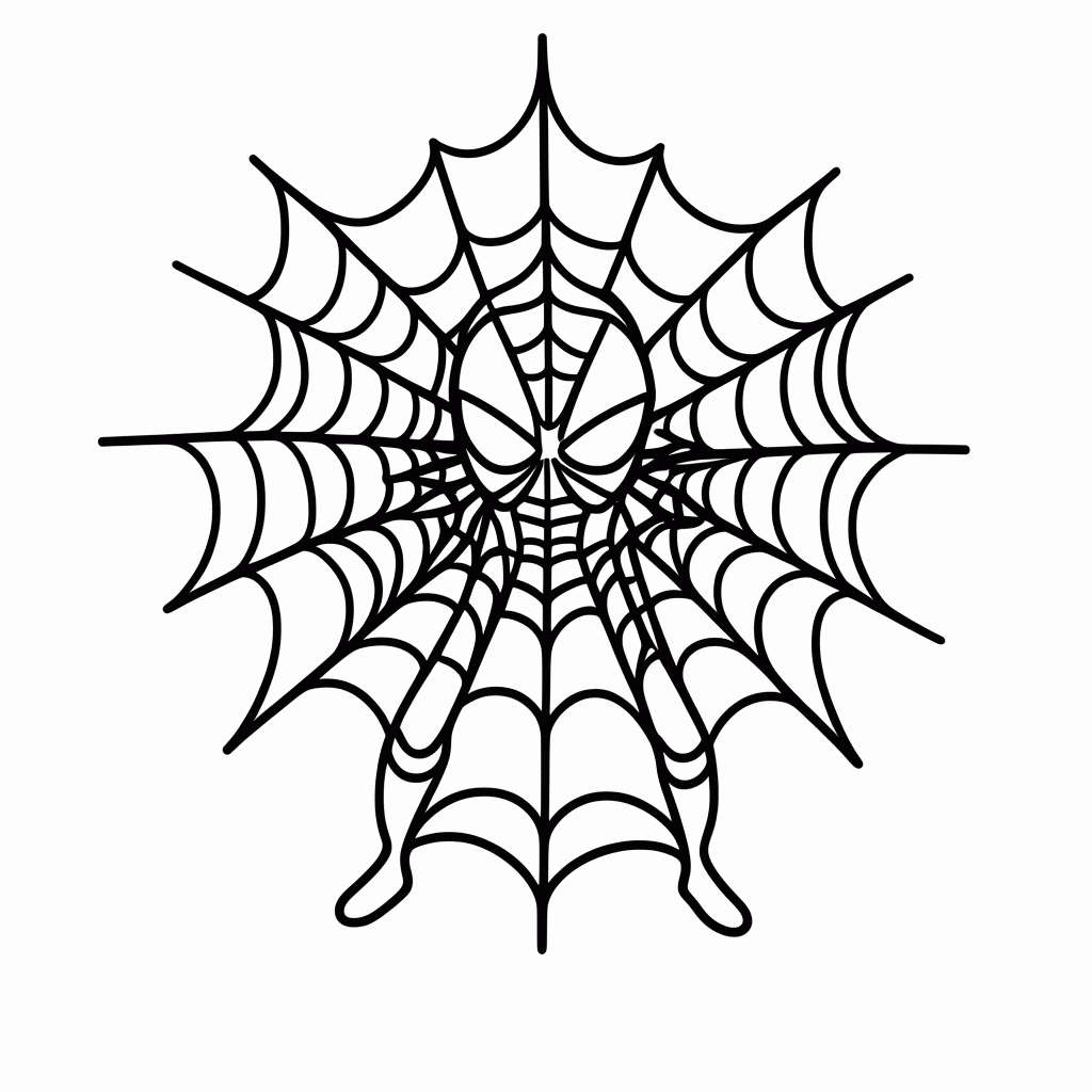 Desenho de Spider Man Soltando Teia para colorir e imprimir grátis em folha A4