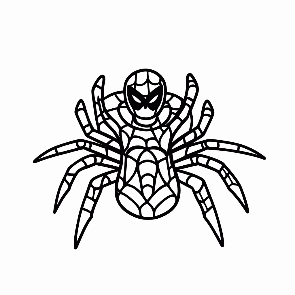 Desenho de Venom Vilao Preto para colorir e imprimir grátis em folha A4