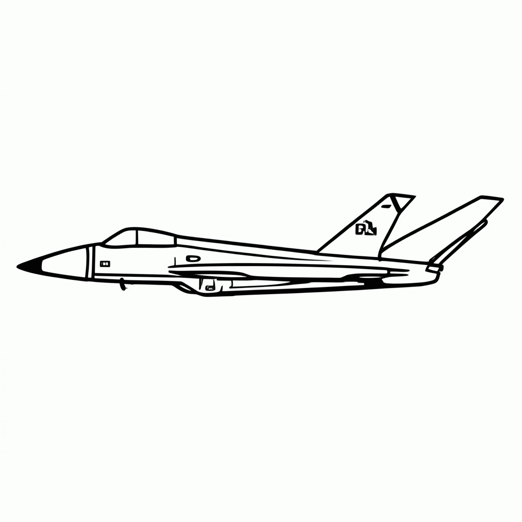Desenho de Aviao Da Fab para colorir e imprimir grátis em folha A4