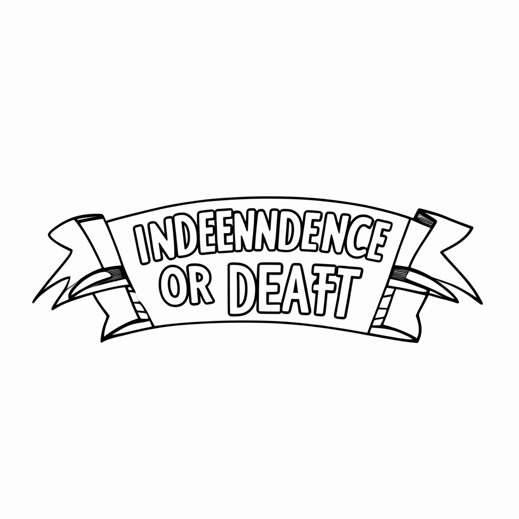 Desenho de Independencia Ou Morte para colorir e imprimir grátis em folha A4