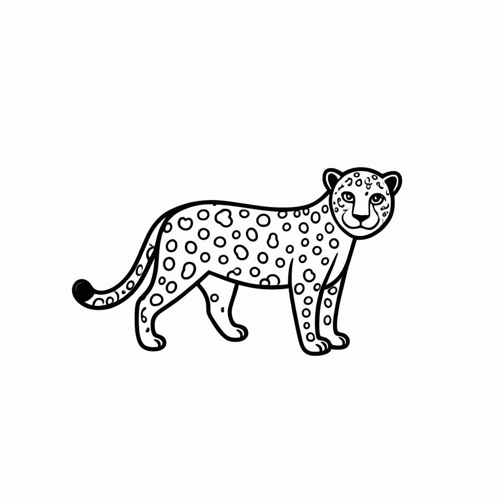 Desenho de Onca Pintada para colorir e imprimir grátis em folha A4