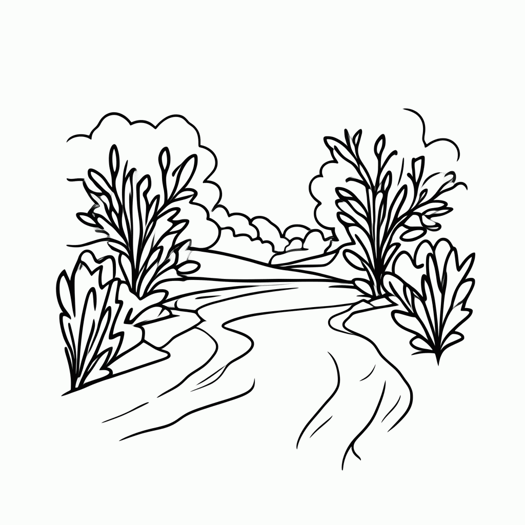 Desenho de Rio Ipiranga para colorir e imprimir grátis em folha A4