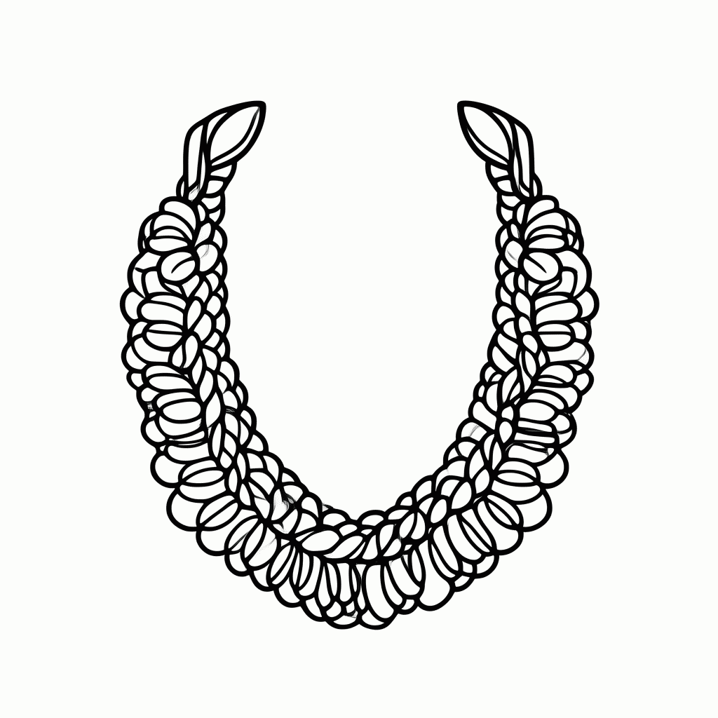Desenho de Colar De Sementes para colorir e imprimir grátis em folha A4