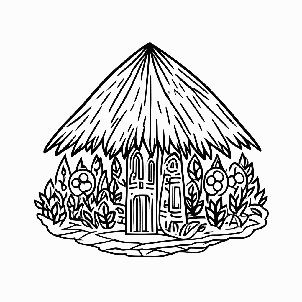 Desenho de Oca Aldeia para colorir e imprimir grátis em folha A4