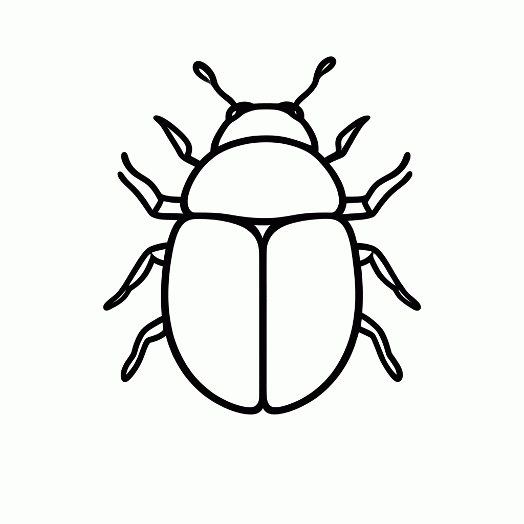 Desenho de Besouro para colorir e imprimir grátis em folha A4