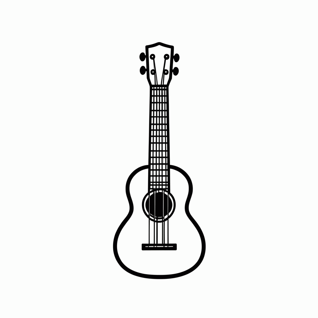 Desenho de Cavaquinho para colorir e imprimir grátis em folha A4