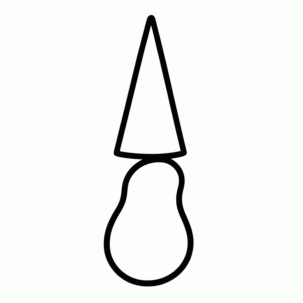 Desenho de Chapeu De Cone para colorir e imprimir grátis em folha A4
