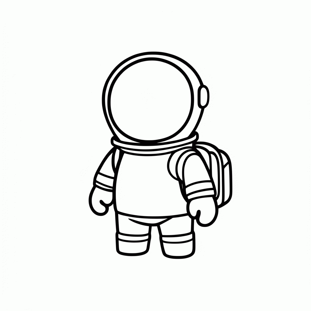 Desenho de Crewmate Azul para colorir e imprimir grátis em folha A4