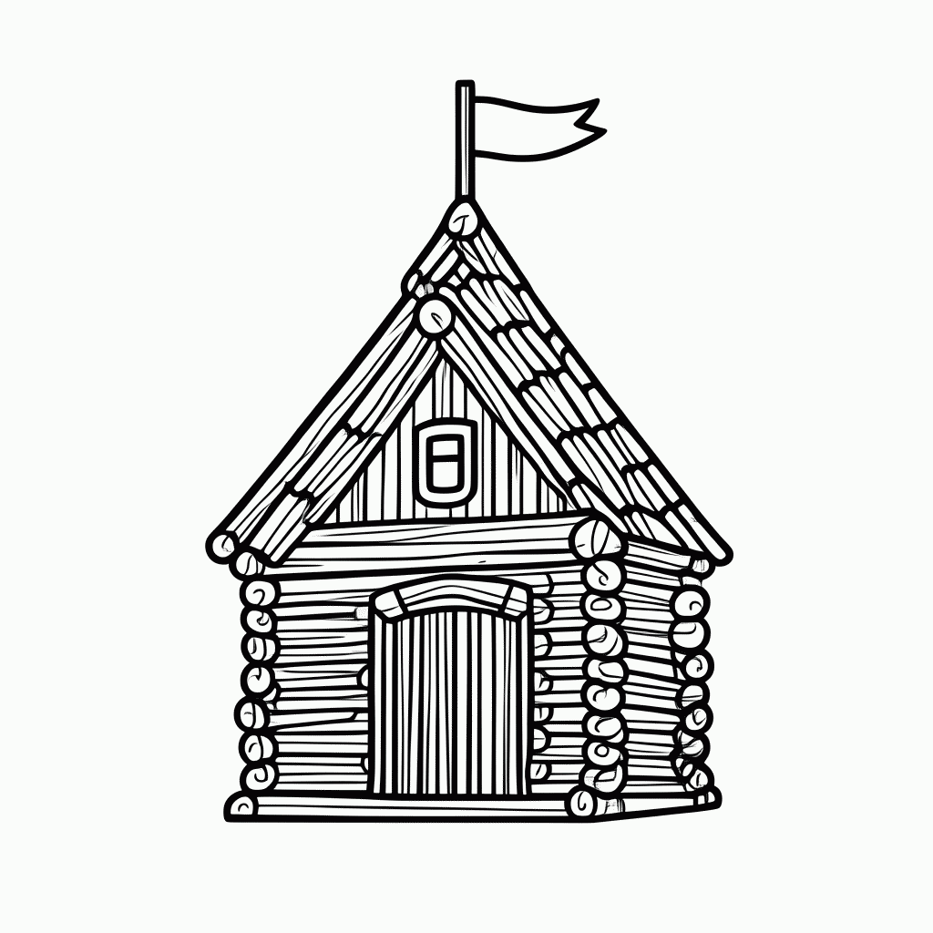 Desenho de Castelo Dos Porcos para colorir e imprimir grátis em folha A4