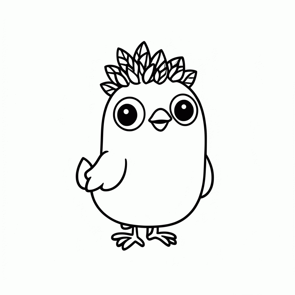 Desenho de Matilda Passaro Branca para colorir e imprimir grátis em folha A4